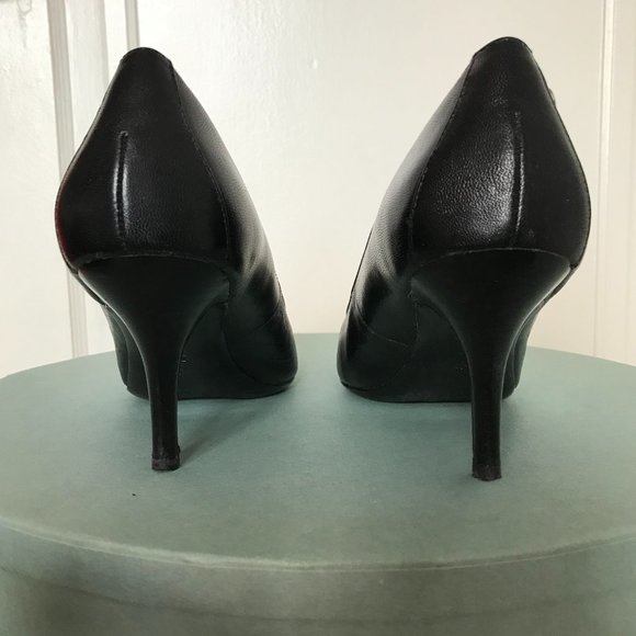 Calvin Klein Nadine Black Leather Heels - Picture 6 of 6